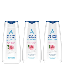 3x Astonish Shower Creme Moisturising Silky Rose Body Wash 400ml