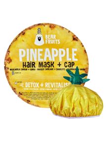 Bear Fruits PINEAPPLE Hair Mask + Cap, Detox + Revitalise, 20ml
