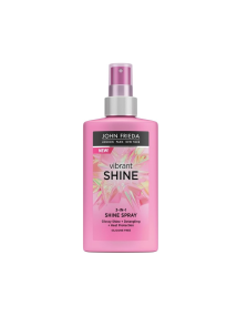 John Frieda Vibrant Shine 3-in-1 Shine Spray 150ml, Glossy Shine, Detangling, Heat Protection , Silicone Free