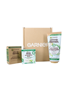 Garnier Ultimate Blends COCONUT & ORGANIC ALOE VERA SHAMPOO BAR  1 X 60G + Box + Condiotioner 250ml