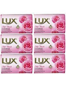 6x Lux Soft Touch 80g Soap Bar