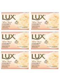 6x Lux Velvet Touch 80g Soap Bar