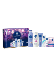 NIVEA Pampering Moments Of Joy 6 PC Gift Set (Shower Cream, Body Lotion, Lip Balm,