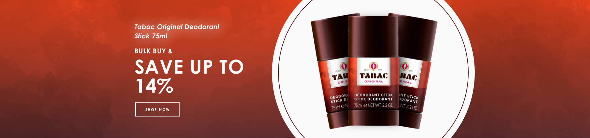 Tabac Original Deodorant Stick 75ml Bulk Buy Offer